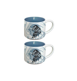 Ceramic Espresso Mugs (Raven Moon) - Set of 2