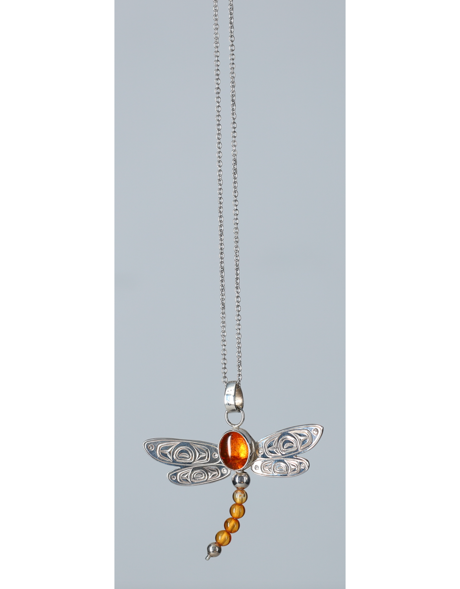 Pendentif Chris Cook - Libellule avec Ambre - CCPD04