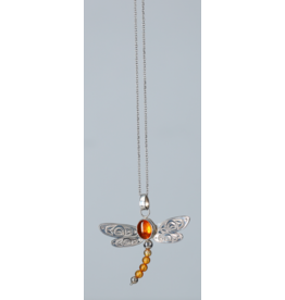 Pendentif Chris Cook - Libellule avec Ambre