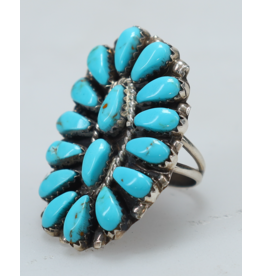 Large Turquoise Navajo Ring size 8