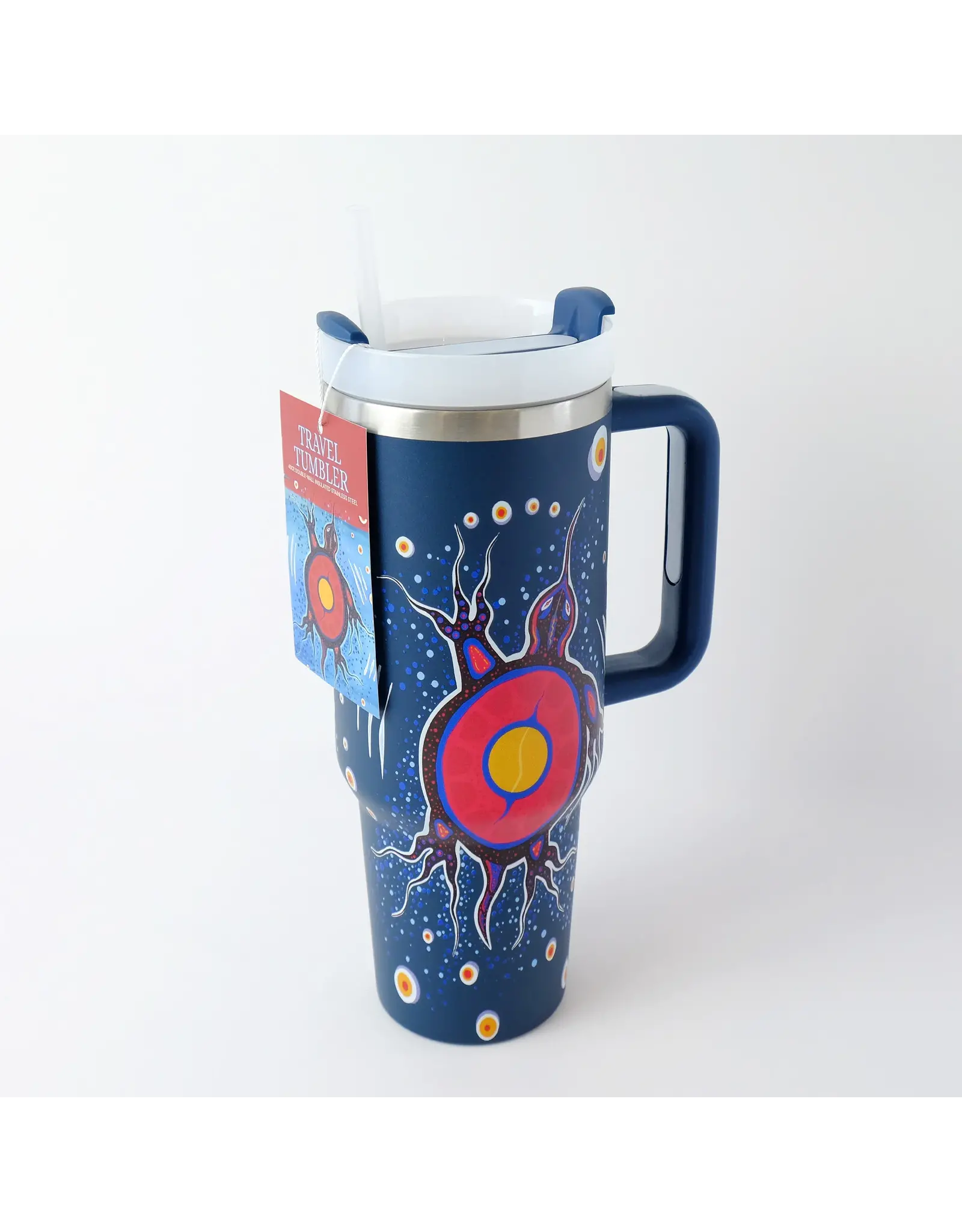 Travel Tumbler with Straw "Turtle Isle" by Ryan Woodruff (TRTU5)