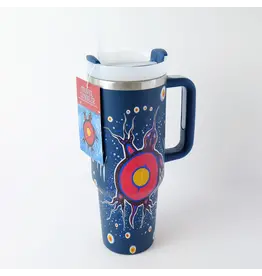 Travel Tumbler with Straw "Turtle Isle" by Ryan Woodruff