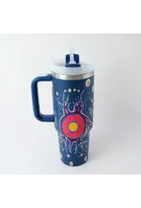 Travel Tumbler with Straw "Turtle Isle" by Ryan Woodruff (TRTU5)