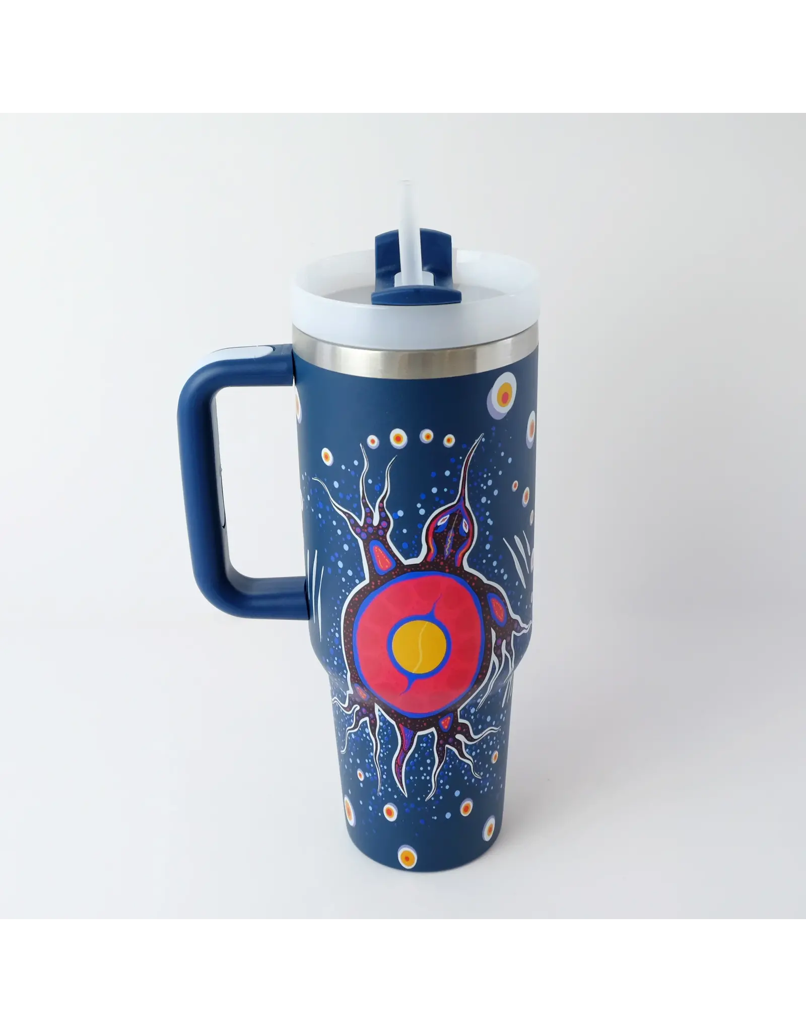 Travel Tumbler with Straw "Turtle Isle" by Ryan Woodruff (TRTU5)