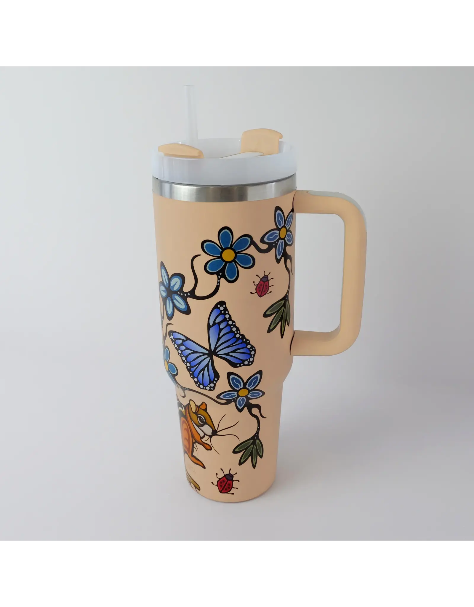 Travel Tumbler with Straw "Little Critters" by Storm Angeconeb (TRTU3)