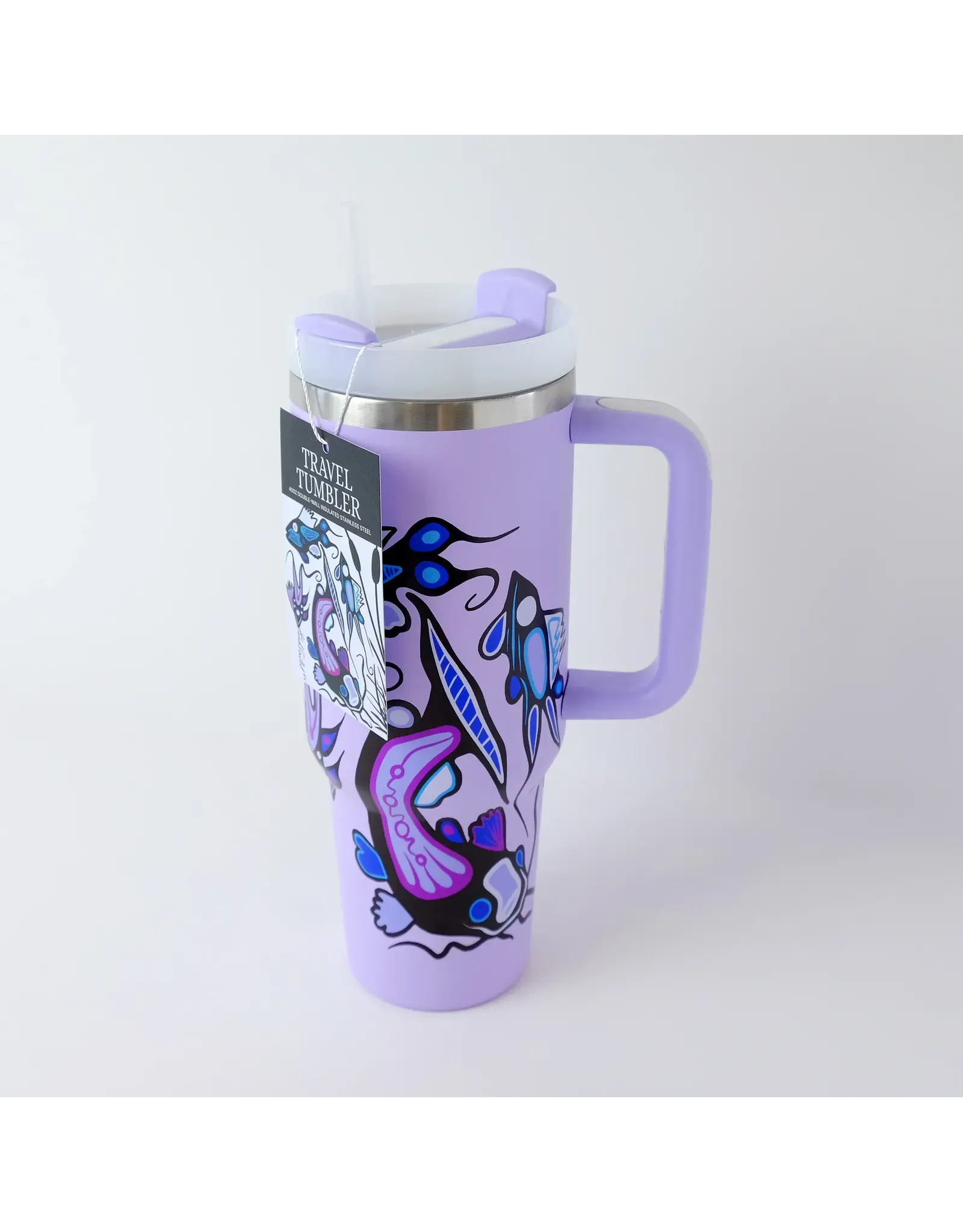 Travel Tumbler with Straw "Grand River Evening" by Cody James Houle (TRTU1)