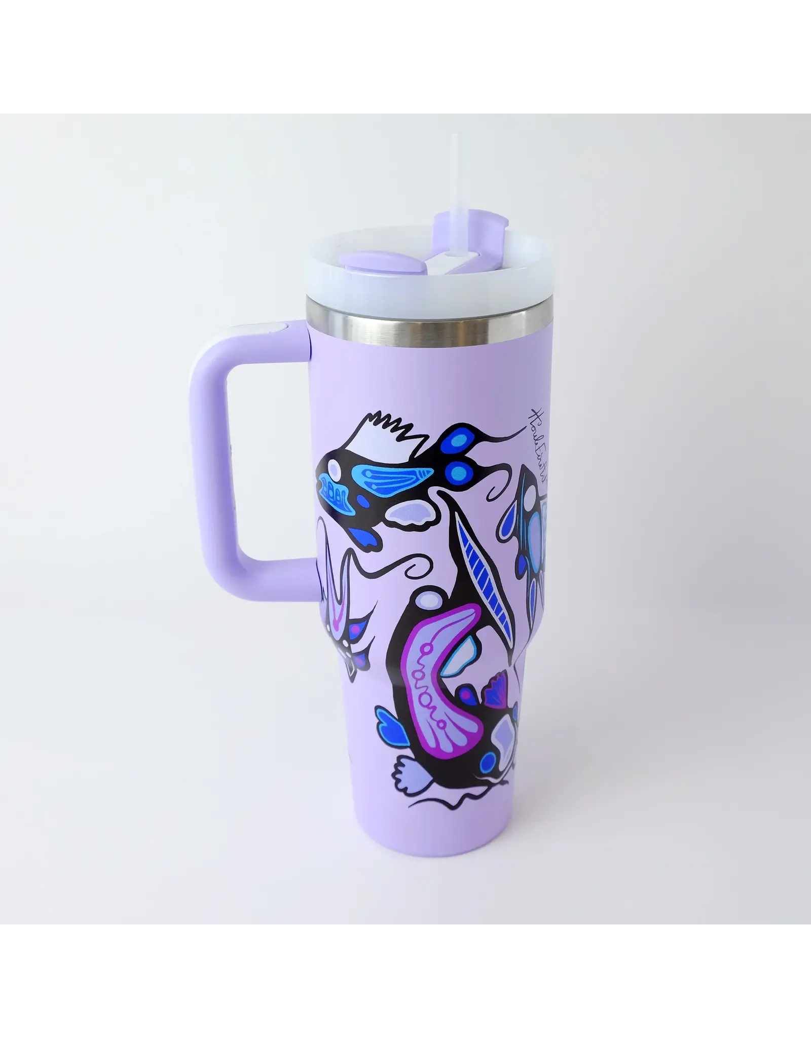 Bouteille Isotherme avec Paille "Grand River Evening" par Cody James Houle (TRTU1)