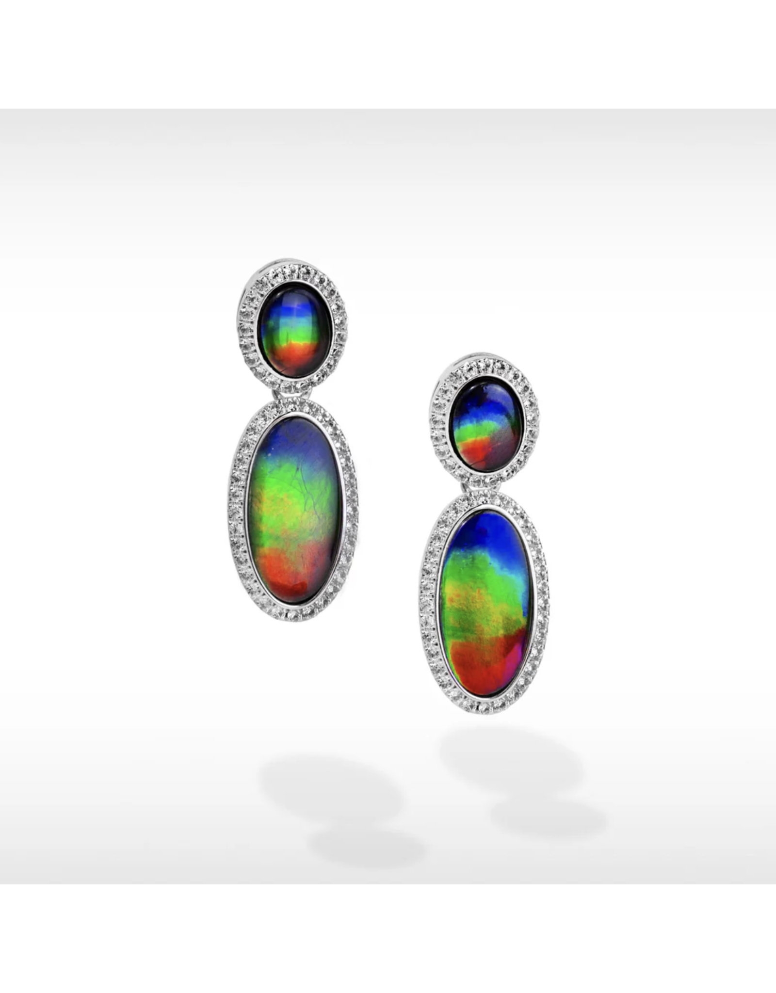 Serene Ammolite Earring Silver - JSDE02625A1