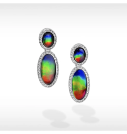 Boucles d'Oreilles Serene Ammolite en Argent