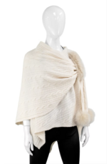 Wool Wrap Cable with Fox Fur Pearl - WRIM89