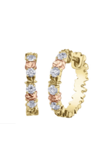 Anneaux 2 tons Feuille d'Érable - E4319YR