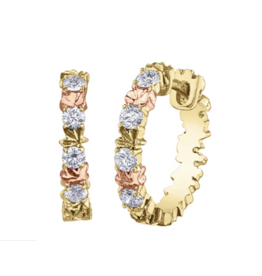 2 Tone Maple Leaf Hoops