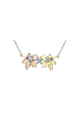 Collier Double Feuille d'Érable 2 Tons - N353TR