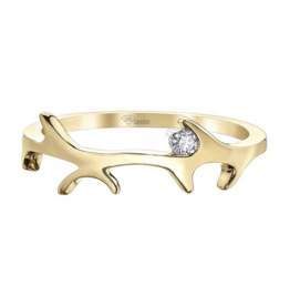 Yellow Gold Antler Ring
