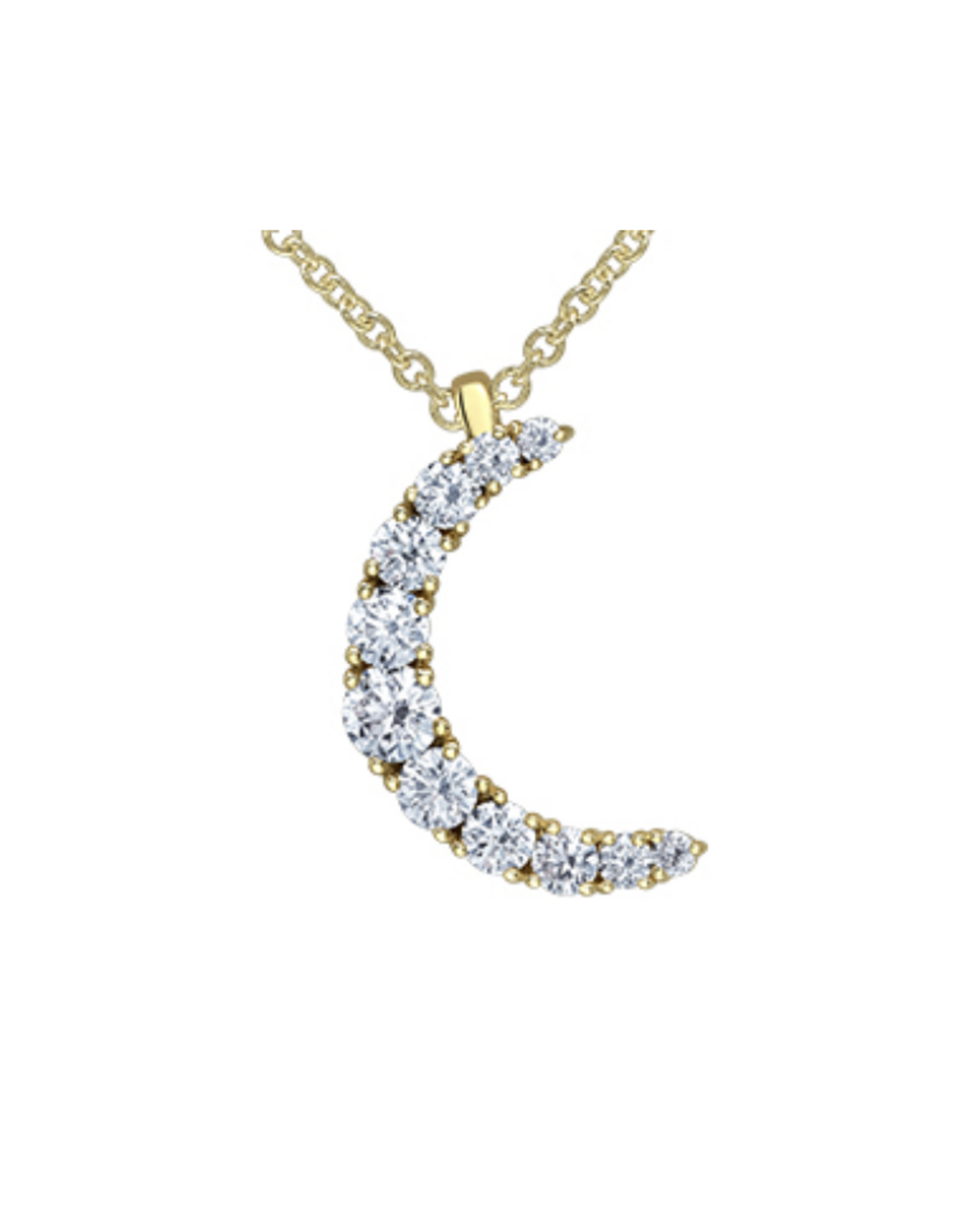 Yellow Gold Moon Pendant - P4635