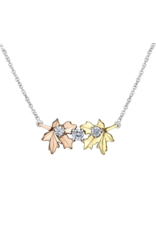 2 Tone Double Maple Leaf Pendant - N353TR