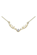 Yellow Gold Antler Pendant - N249