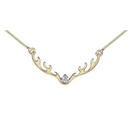 Pendentif Bois de Caribou Or Jaune