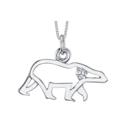 White Gold Polar Bear Pendant