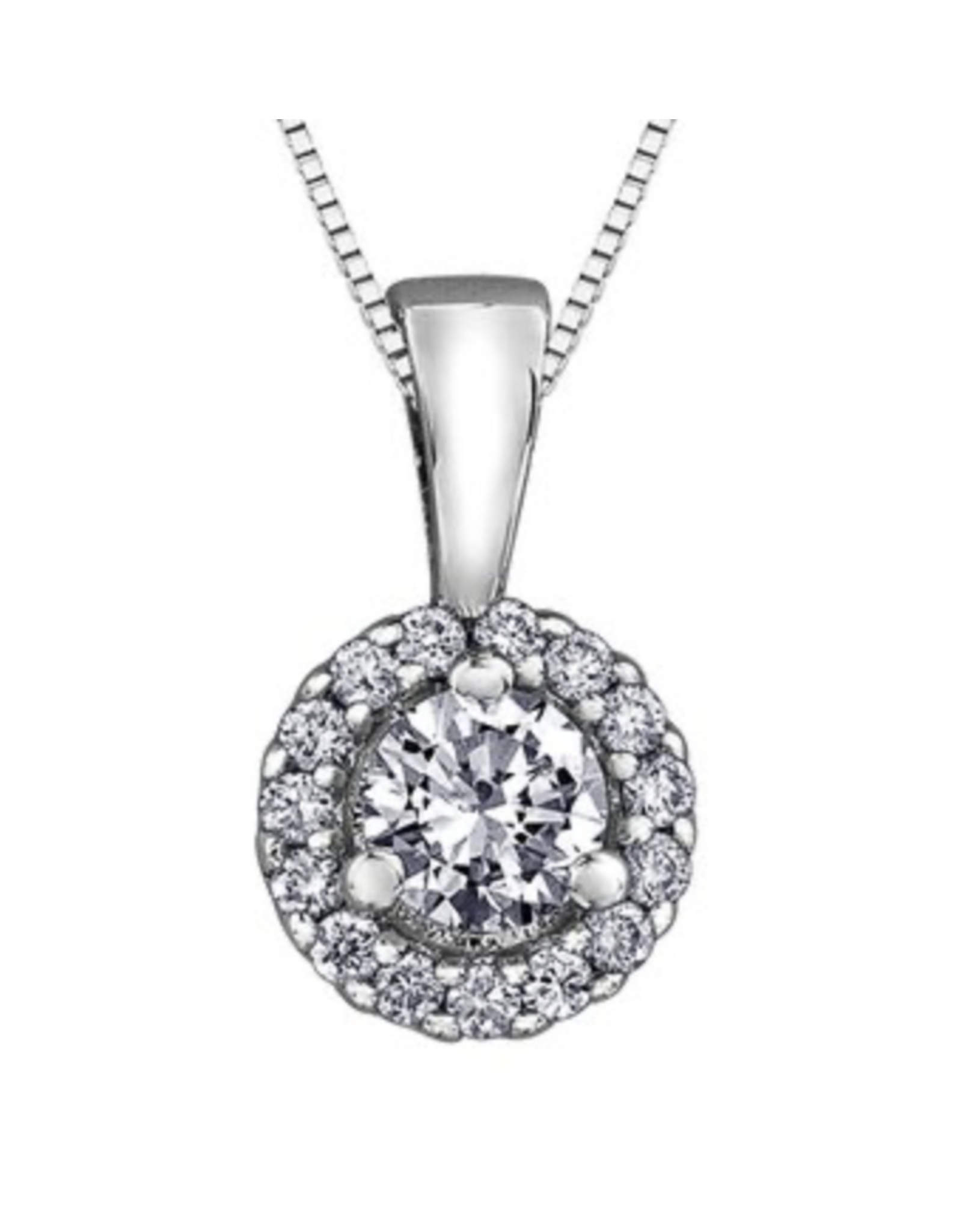 Pendentif Rond Or Blanc - LT22584