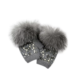 Chauffe-Mains avec Perles - Gris