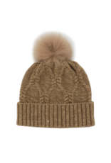 Wool Hat with Gold Fox Fur  - HTIM10