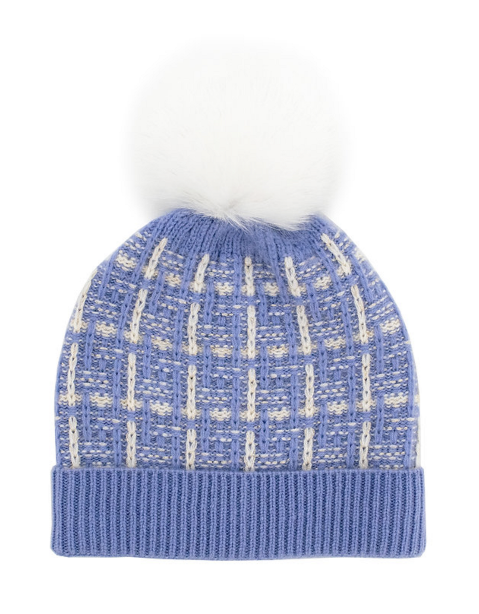 Knitted Hat with Fox - Lavender (HTIM96)