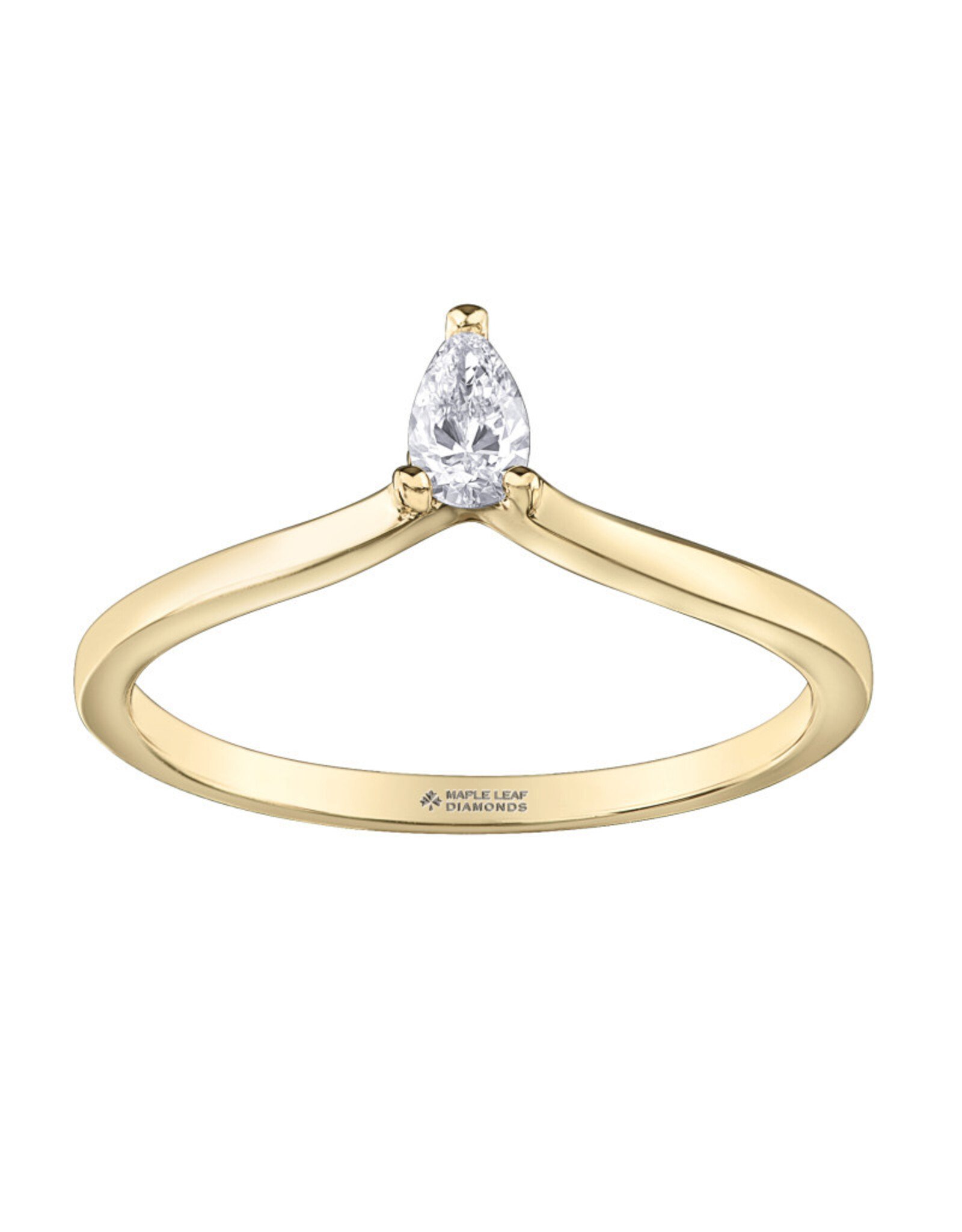 Bague Poire Or Jaune - 10147