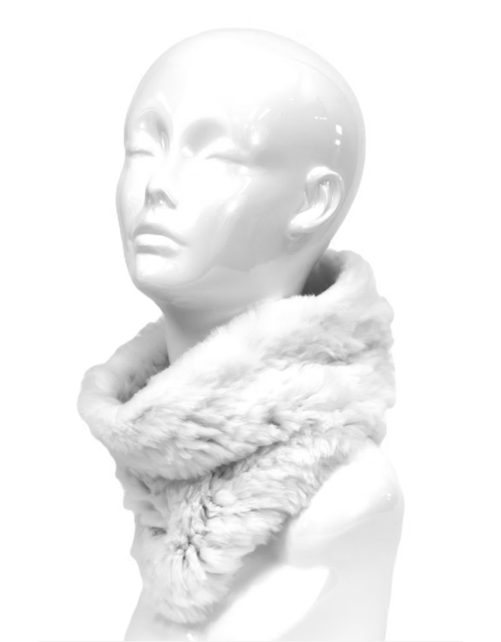 Rabbit Fur Neck Warmer - NWE28X