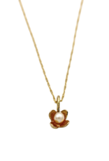 White Pearl Gold Pendant - Japanese Lilac (LJP1-10)