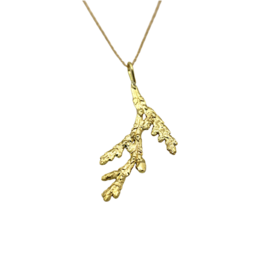 Pendentif Large Cèdre en Or