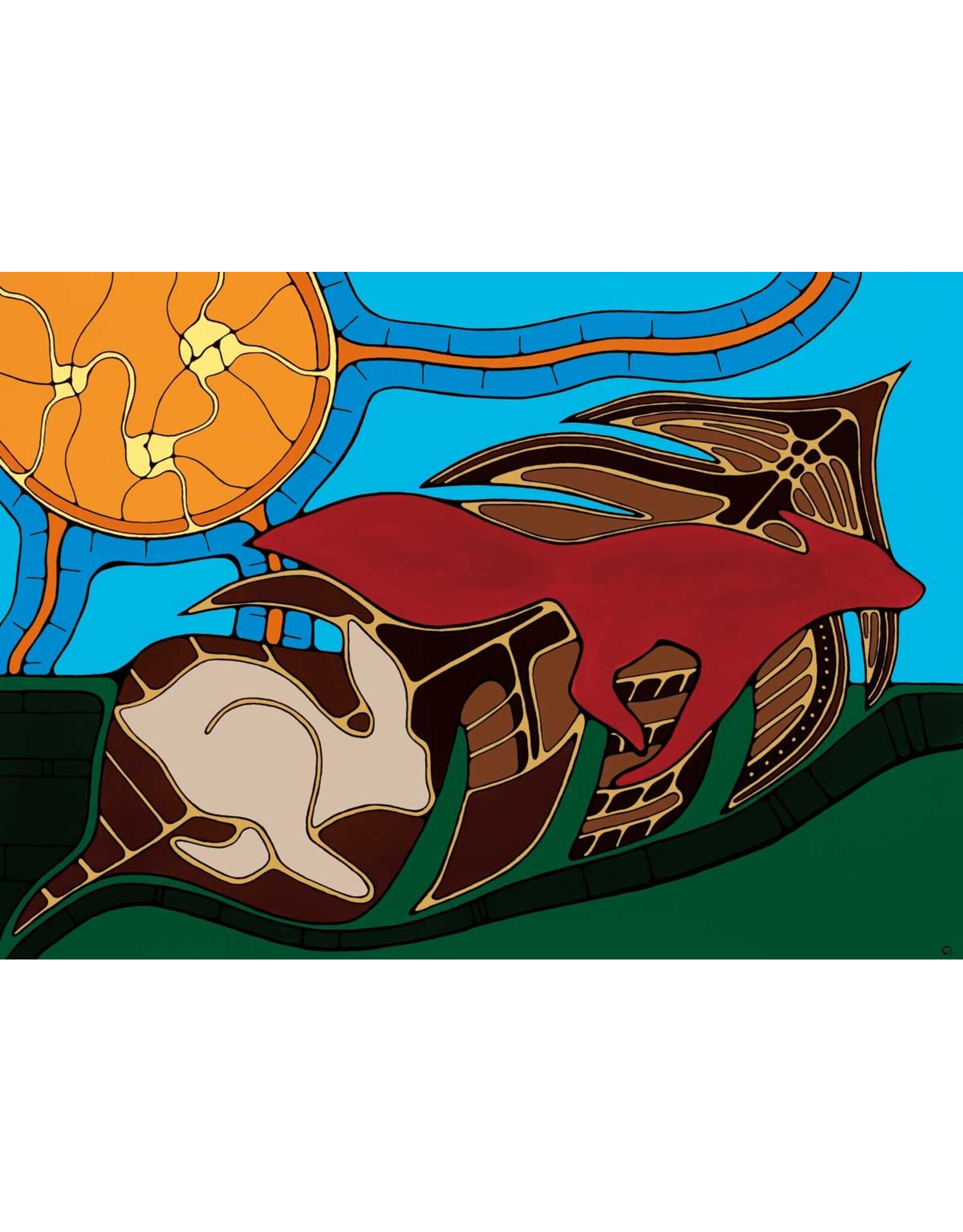 Spirit Runner II by Jessica Desmoulin Matted