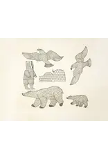 Shoreline Camp by Kenojuak Ashevak Matted