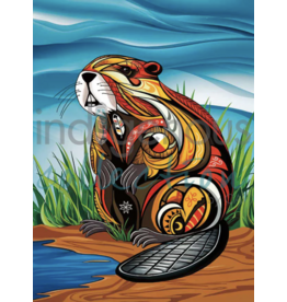 Spirit Beaver by Stephanie White Matted