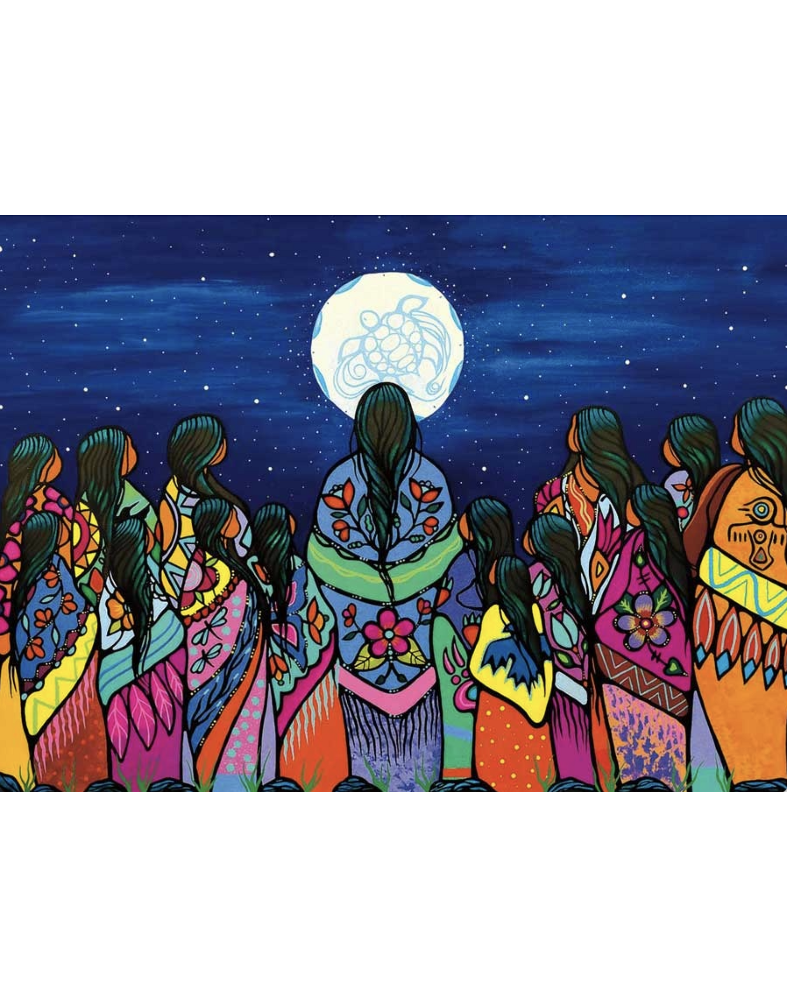 Full Moon Ceremony by Jackie Traverse Framed