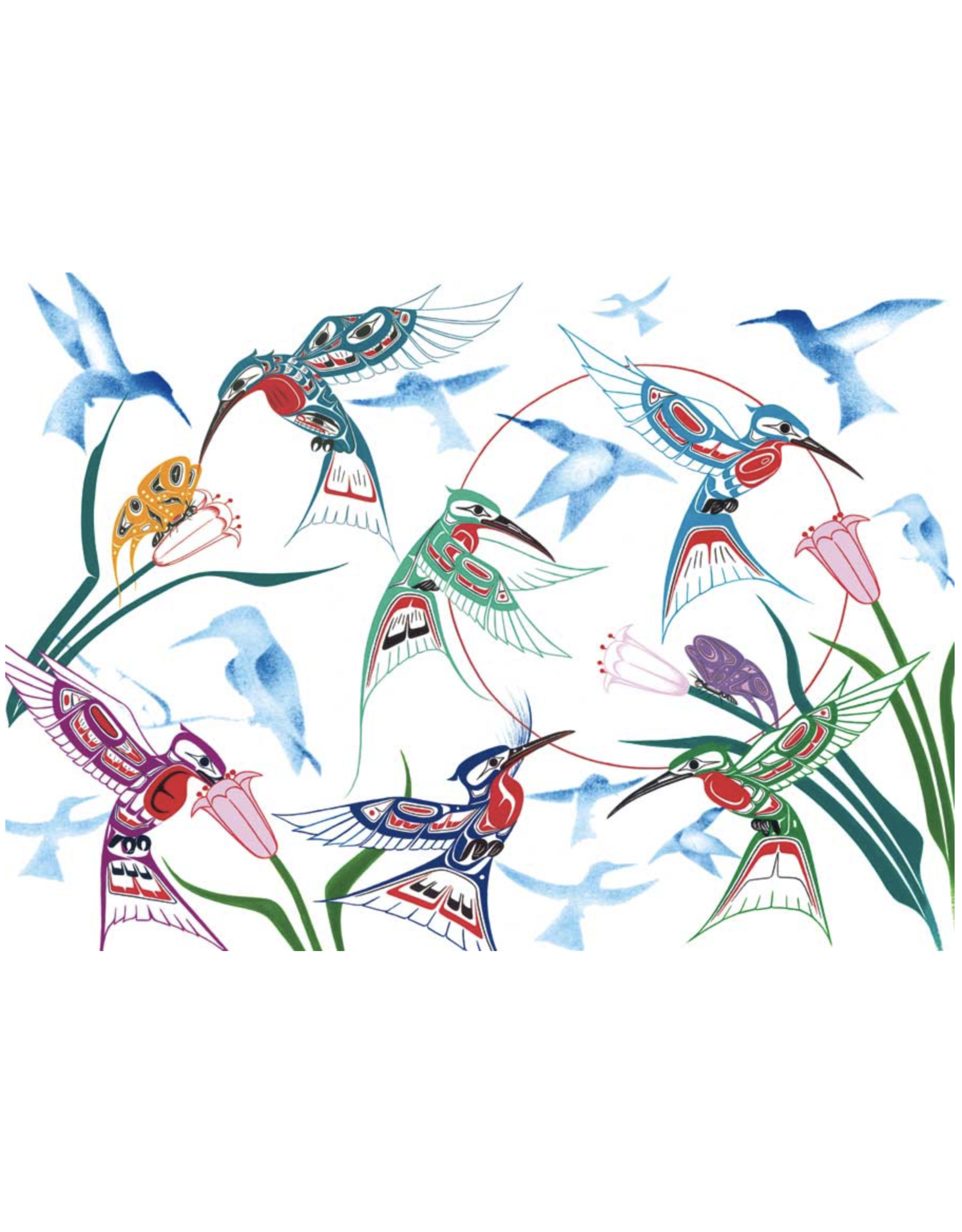 Garden of Hummingbirds by Richard Shorty Framed