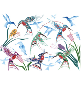 Garden of Hummingbirds by Richard Shorty Framed