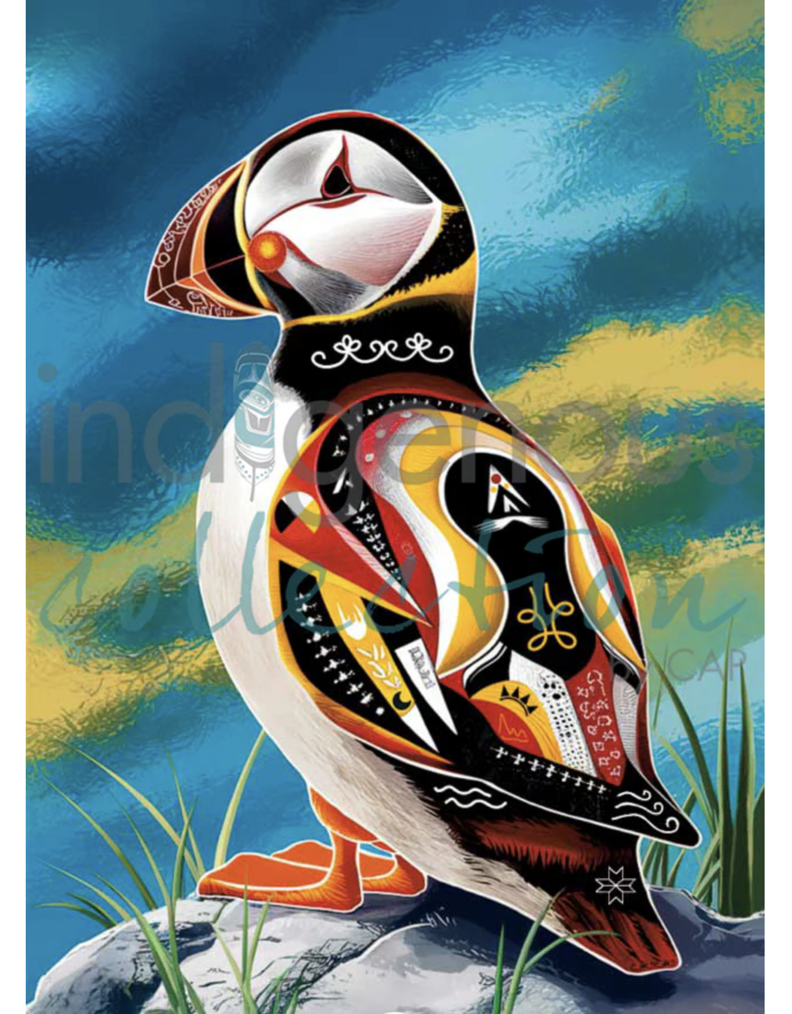 Spirit Puffin by Stephanie White Framed