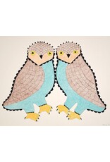 Untitled (Owls) by Mialia Jaw Matted