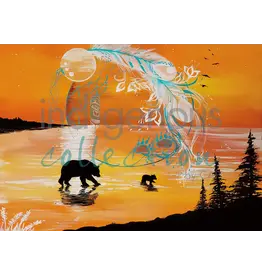 Mother Bear II by Karen Erickson Matted