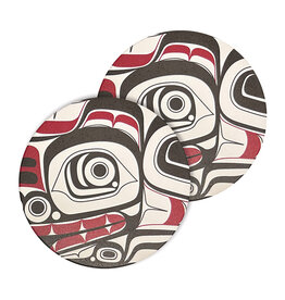 Ceramic Coaster (set of 2) - Matriarch Bear by Morgan Asoyuf