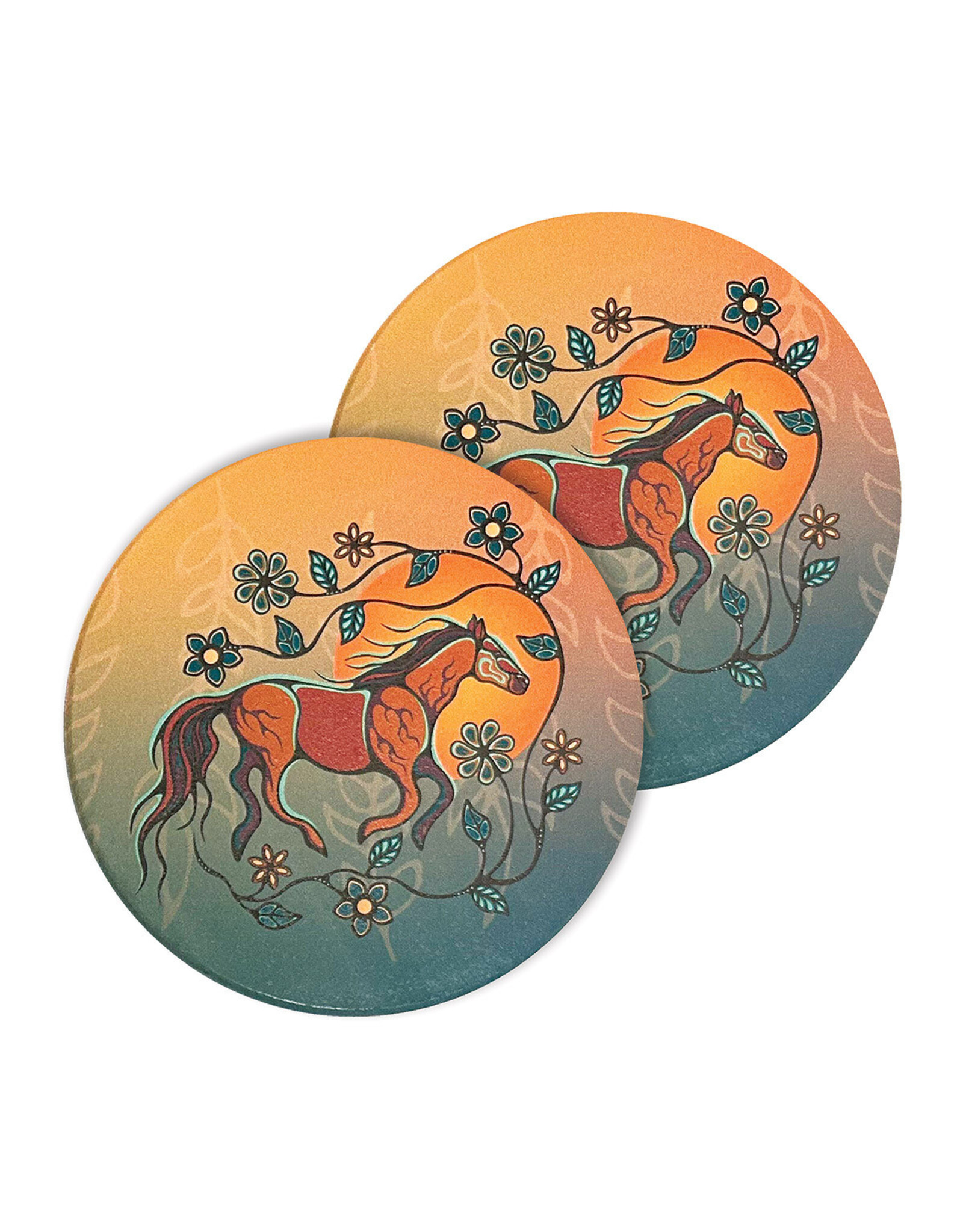 Sous-Verres en Céramique (set de 2) - "Horse" par Storm Angeconeb (CCO26)
