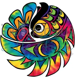 Tie Dye Owl by Angela Kimble Matted