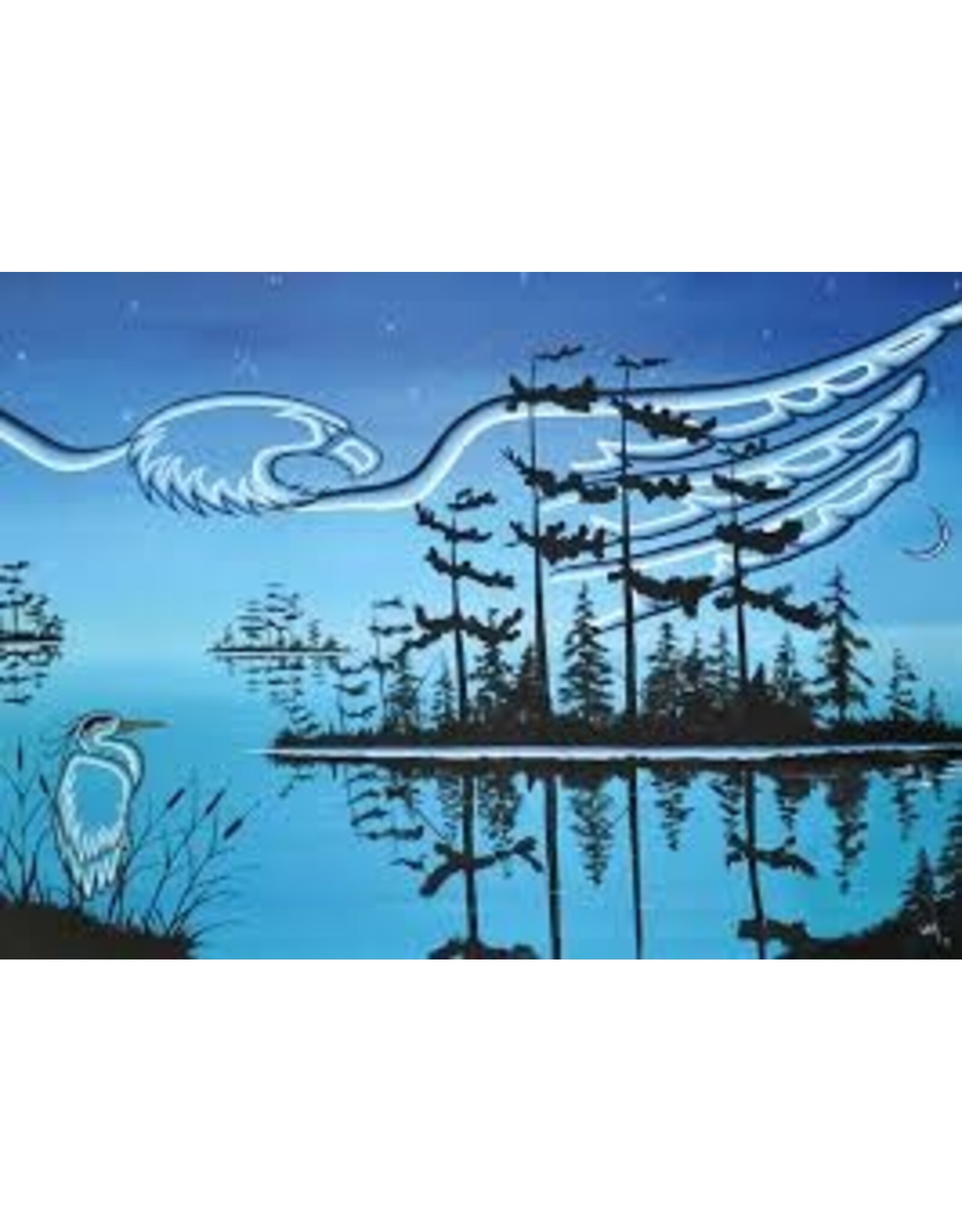 Eagle & Blue Heron by  William Monague Matted