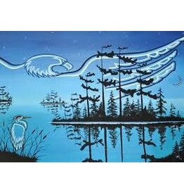 Eagle & Blue Heron by  William Monague Matted