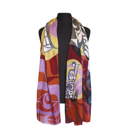 Signature Scarf - Wolf Moon by Francis Dick