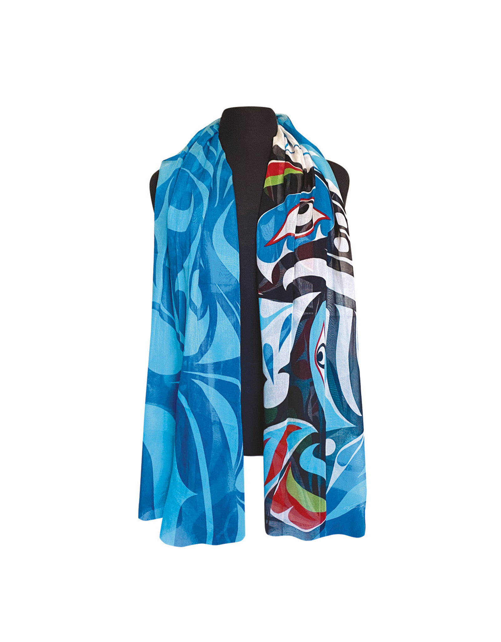 Foulard Signature - "Raven & Killer Whale"  par Trevor Hunt (SIGSCARF13)