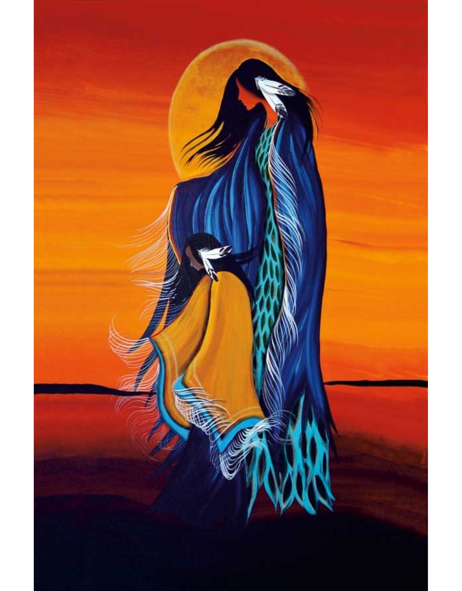 Mother and Daughter by Betty Albert Matted