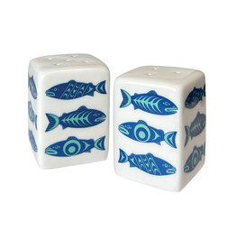 Salt+Pepper Shakers - Salmon in the Wild by Simone Diamond