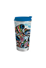 Art Travel Mug - Raven & Killer Whale by Trevor Hunt (TMA23)